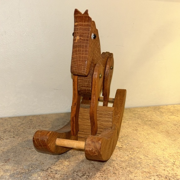 Handmade wooden rocking horse toy - Picture 2 of 3